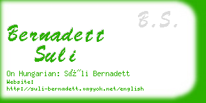 bernadett suli business card